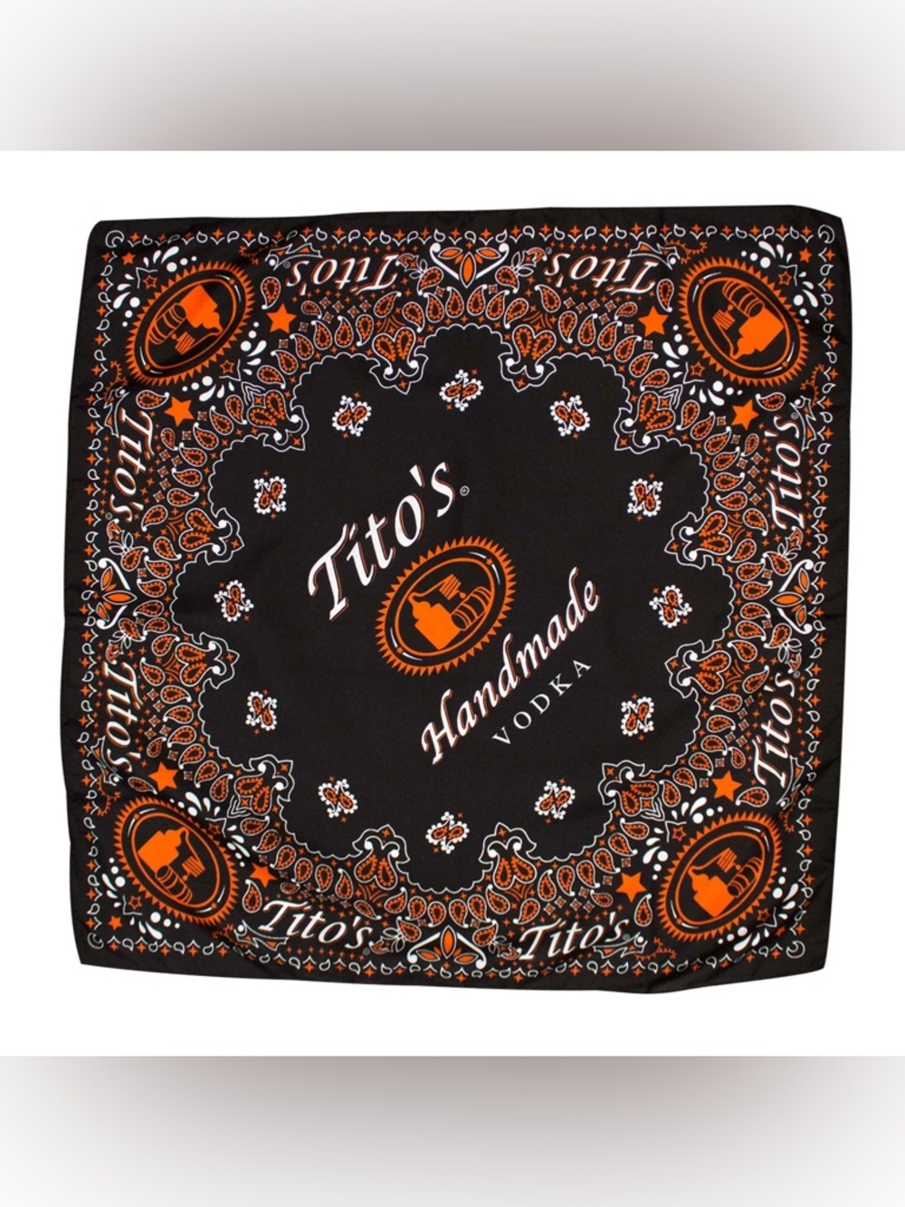 Tito's Handmade Vodka Black Bandana - 100% Cotton 🖤🥃